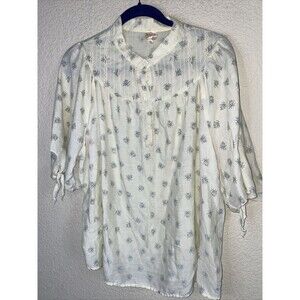 Vintage ruffle lace Floral Shirt Blouse Lace dainty 70s lagen fairy coquette